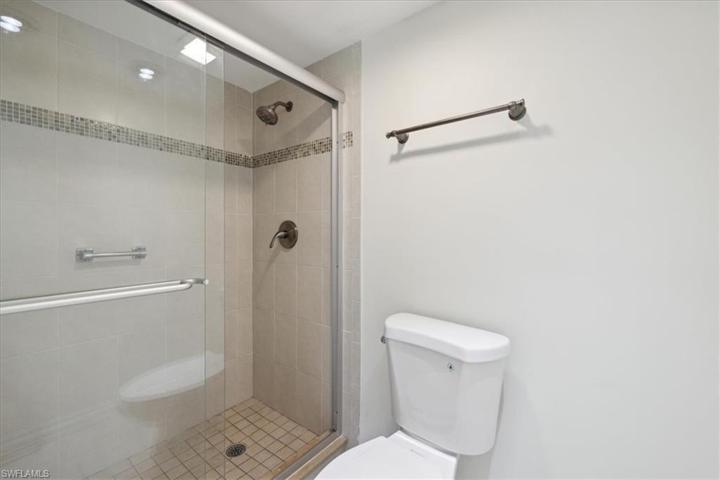 Easy access stand-up shower