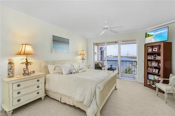 Primary Bedroom has stunning water views