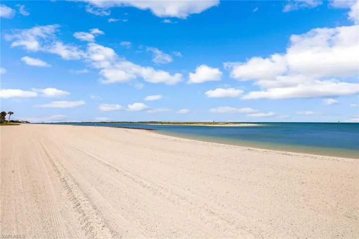 Property view of water with a view of the beach