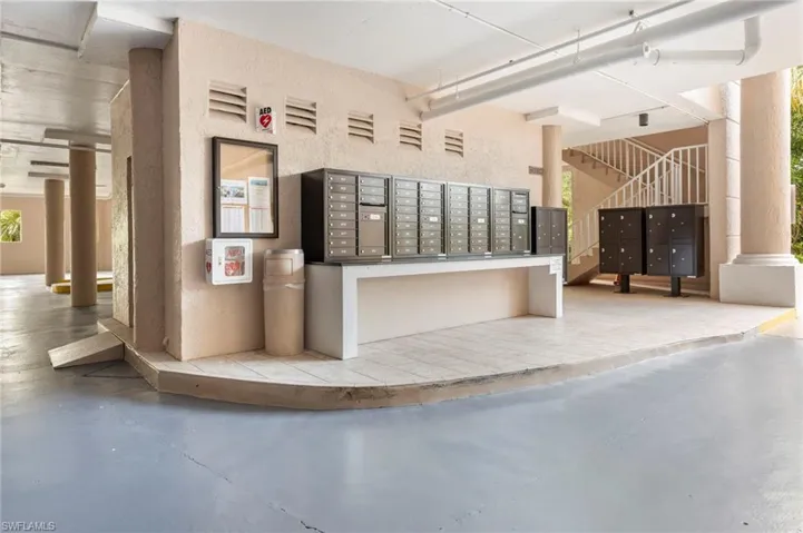 Reception with mail boxes