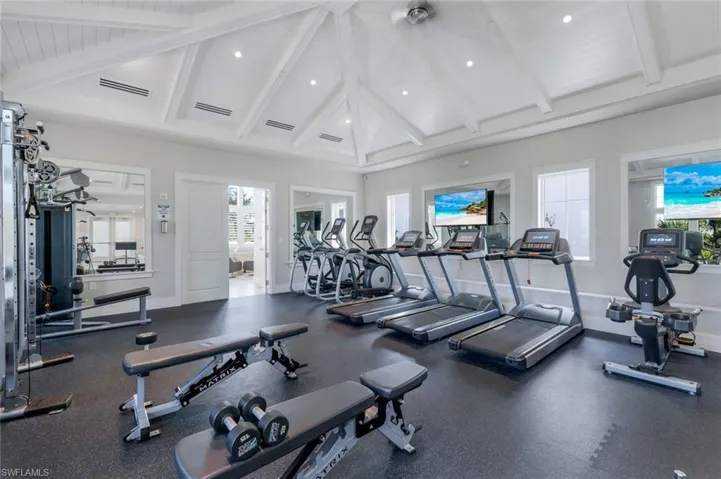 Clubhouse fitness center.