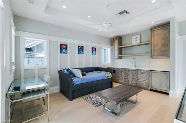 Guest quarters above the garage with separate entrance.