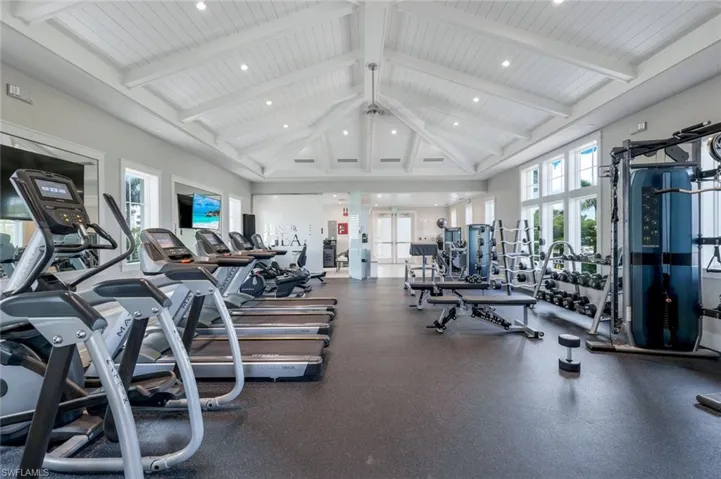 Clubhouse fitness center.
