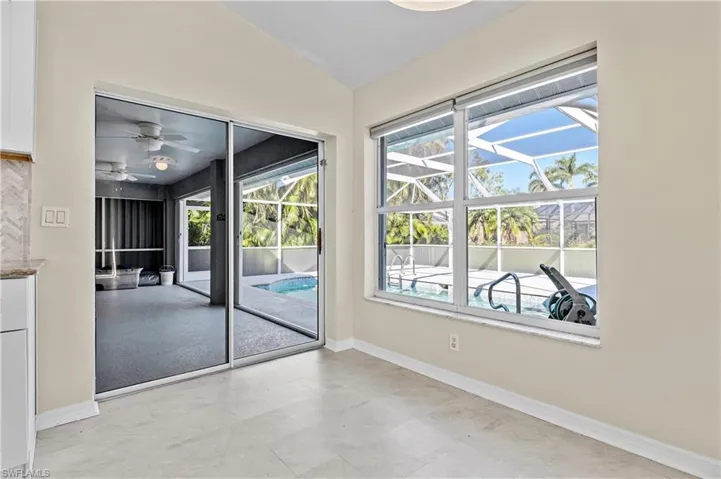 Kitchen area with pool access