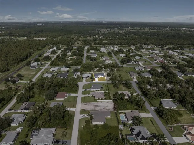 Birds eye view of property
