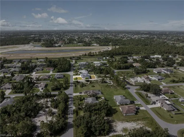 Birds eye view of property