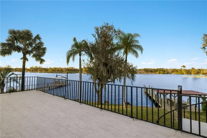 View of patio featuring a water view