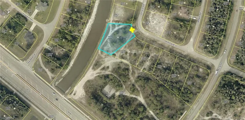 Map of property location with property parcel outlined