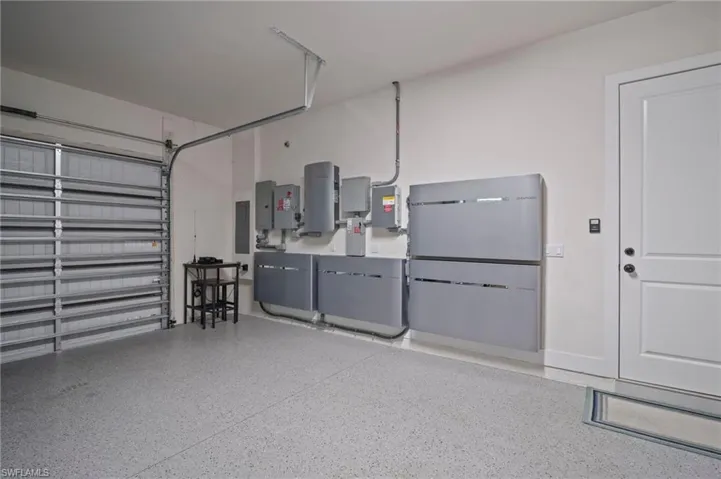 Garage with electric panel