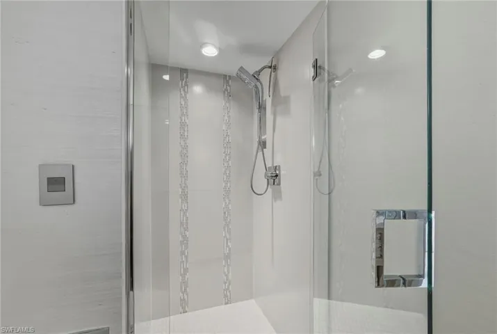 Bathroom with a shower stall