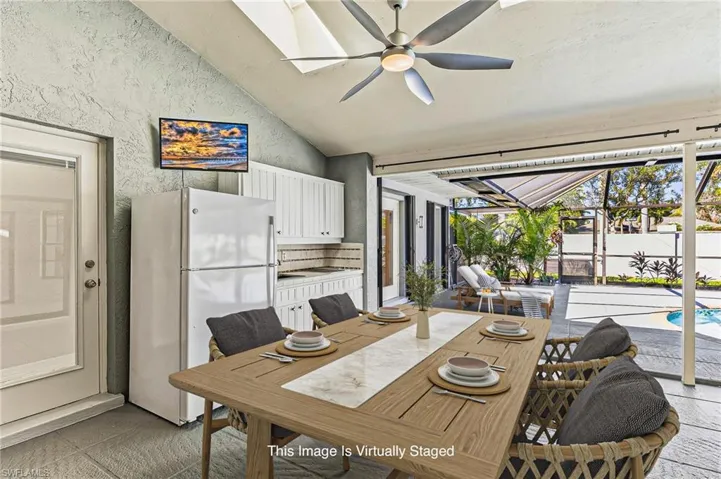 Outdoor Dining Area Staged