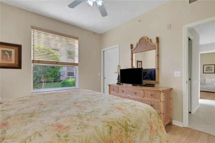 South facing window, and a walk in closet