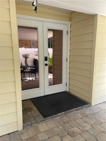 Main house door to the private courtyard