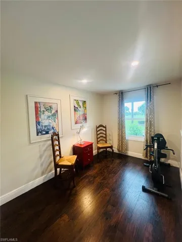 2nd floor office or workout area with golf course views