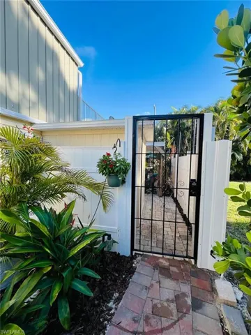 Private gate to the main house courtyard