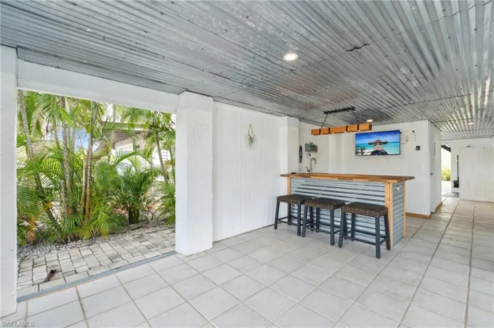 View of patio / terrace featuring a bar