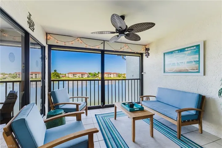 This view from the lanai is the same from the living room and from the primary suite.  Just lake view!  Beautiful!