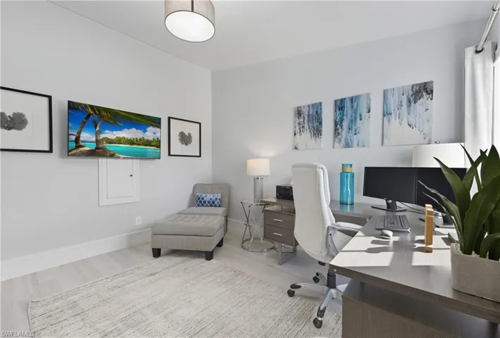 Murphy Room/Office featuring wood finished floors