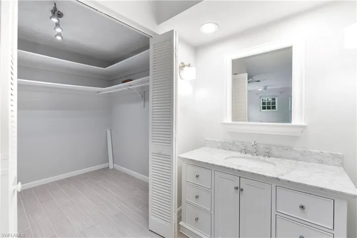 Master closet and vanity