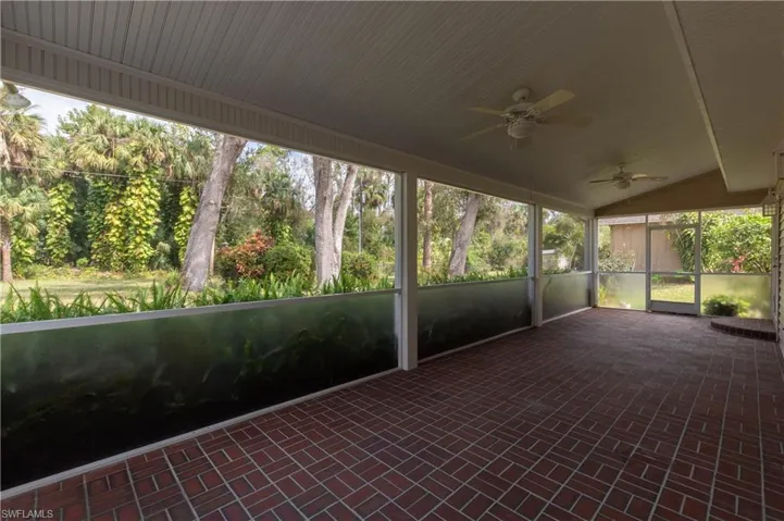 Screened lanai