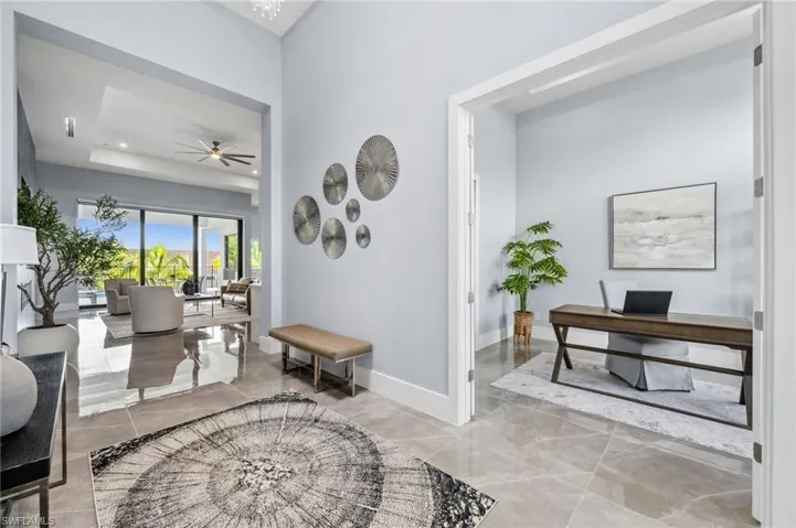 Entry with view of the Office/ or 5th Bedroom