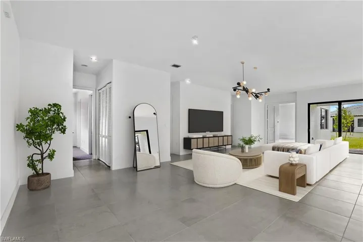 Virtually staged Living area -