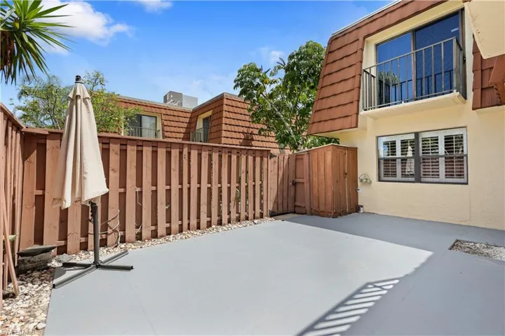 View of patio / terrace with a gate