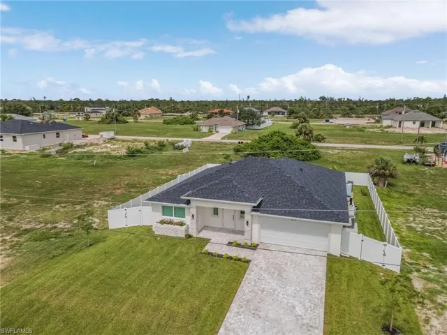 Aerial view of residential area