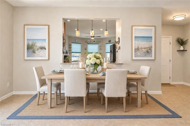 Virtually Staged Dining Area