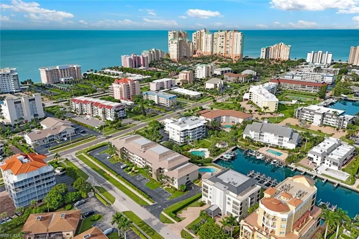 Aerial of the neighborhood and surrounding canals