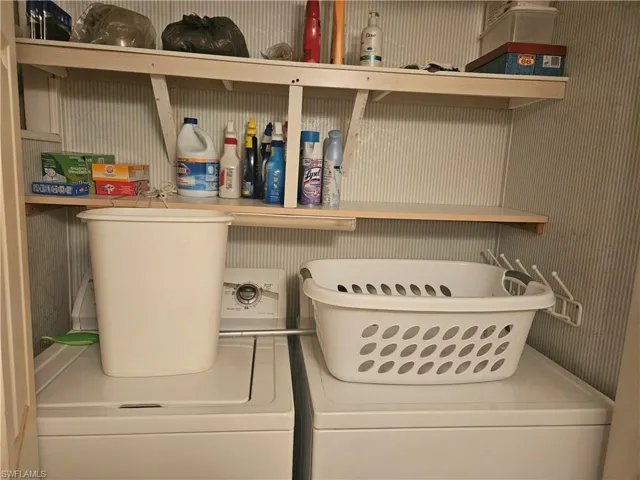 Laundry area with independent washer and dryer