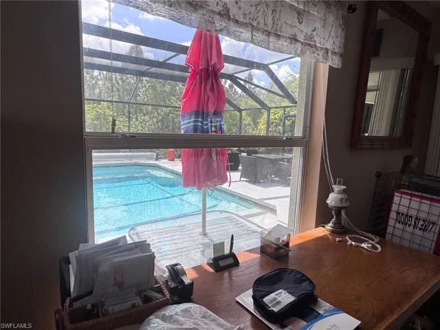 Window from Master Bedroom facing Pool