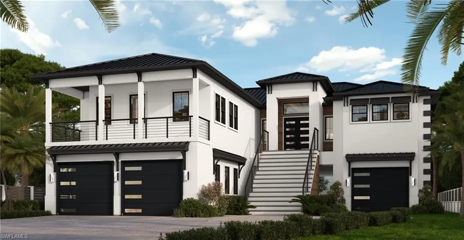 Modern exterior with multiple levels