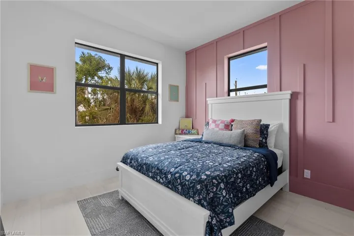 Bedroom with baseboards