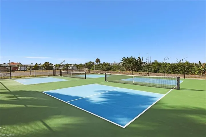 View of tennis court