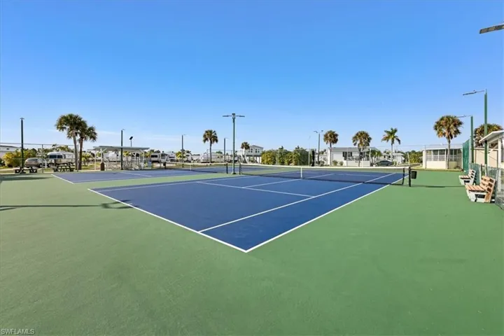View of tennis court