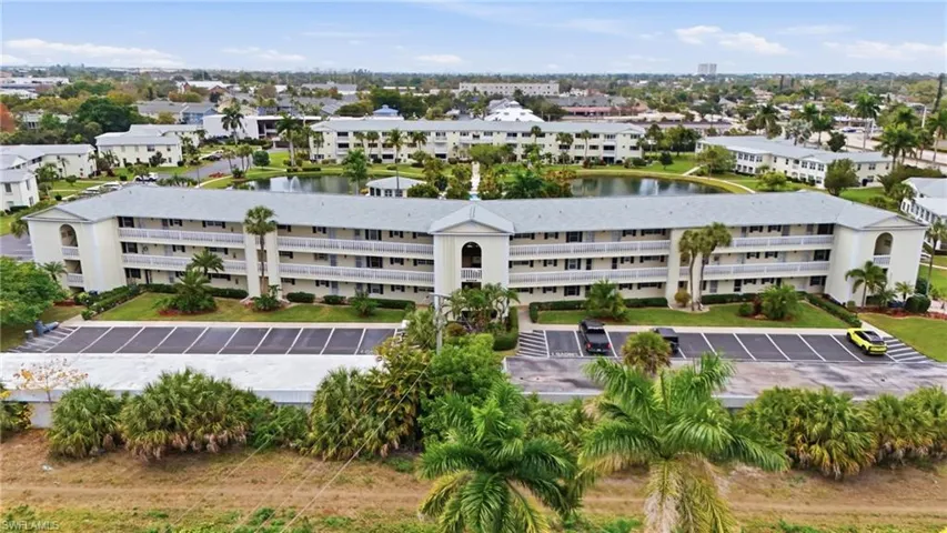 Aerial view of a large body of water
