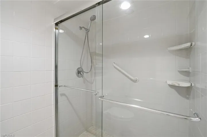 Bathroom featuring a stall shower