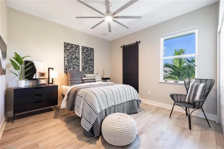 Guest Bedroom is generously sized.