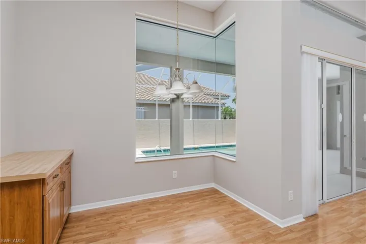 A great Breakfast nook overlooking the POOL.