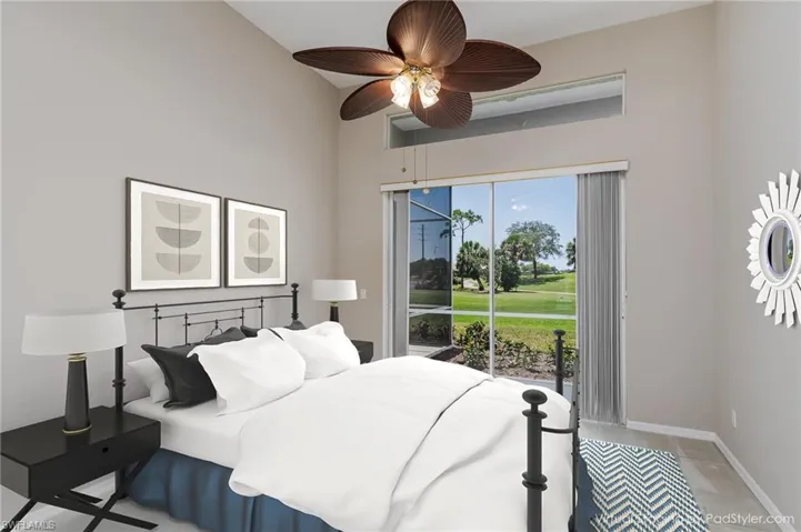 Virtually Staged Guest Bedroom.