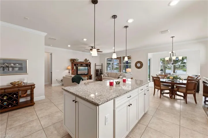 Kitchen looking out into living area