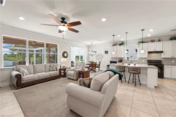 Great room / kitchen / dining area