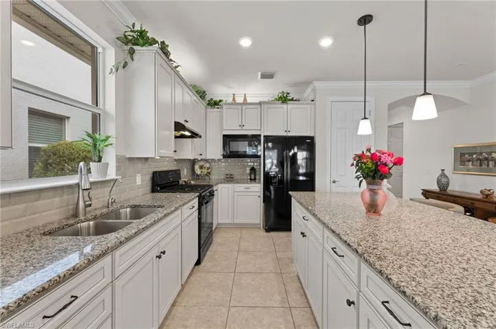 Ample counter space and cabinets