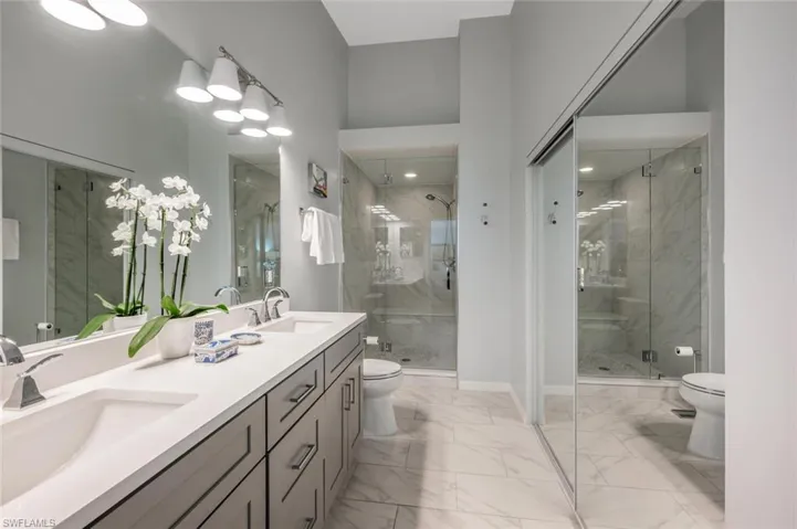 Stunning New Primary Bath with Walk-In Closet, Walk- Walk in Shower, Walk in Closet and Marble finish floor
