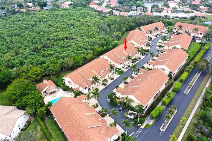 Birds eye view of  property with view of Preserve