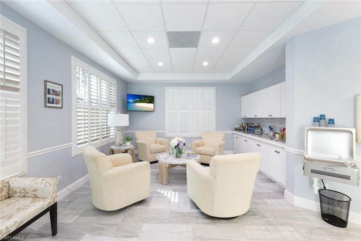 The patient waiting area is designed to make you feel like you are sitting in a very comfortable living room.
