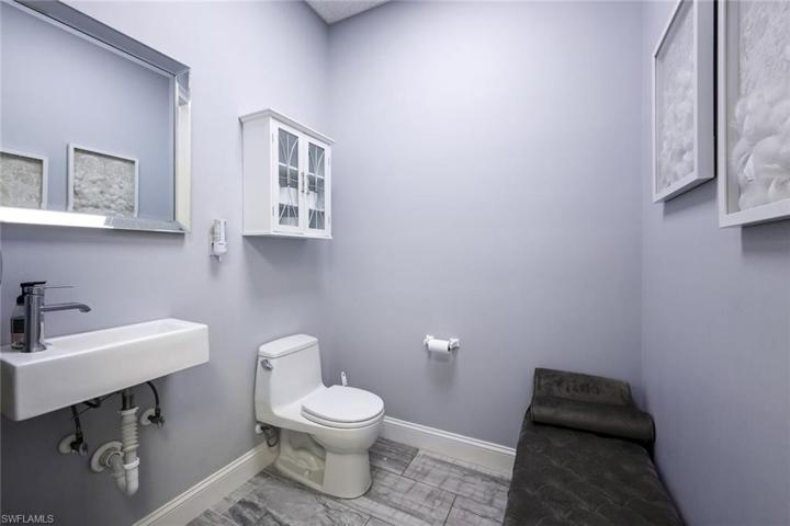 The bathrooms are all very modern and inviting.