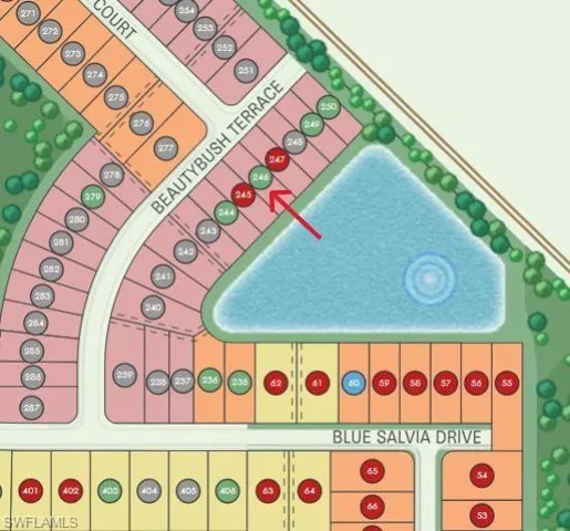 Map location - Lot 246 with water views