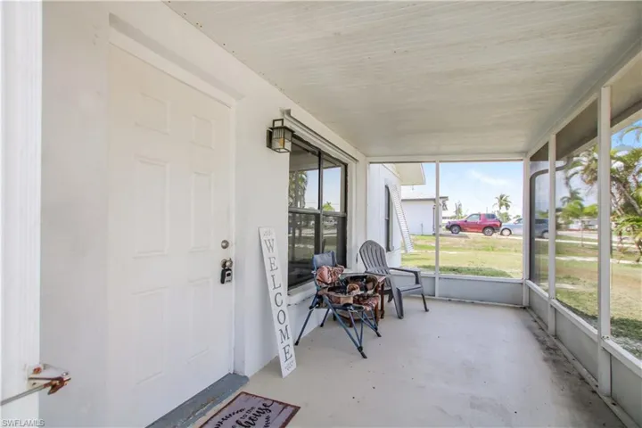 View of screened porch